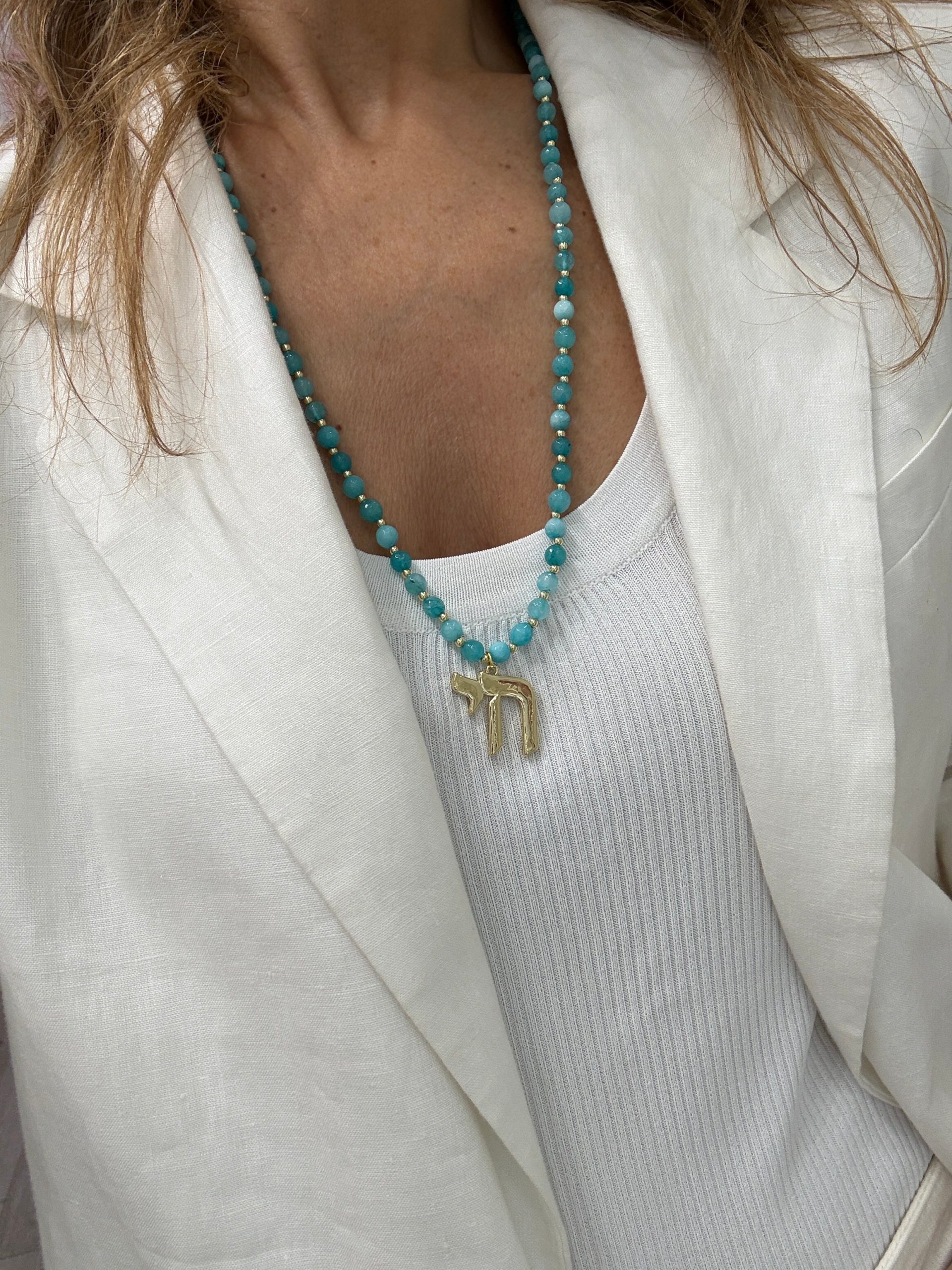 LONG PASTEL BEAD CHAI NECKLACE - Image 7