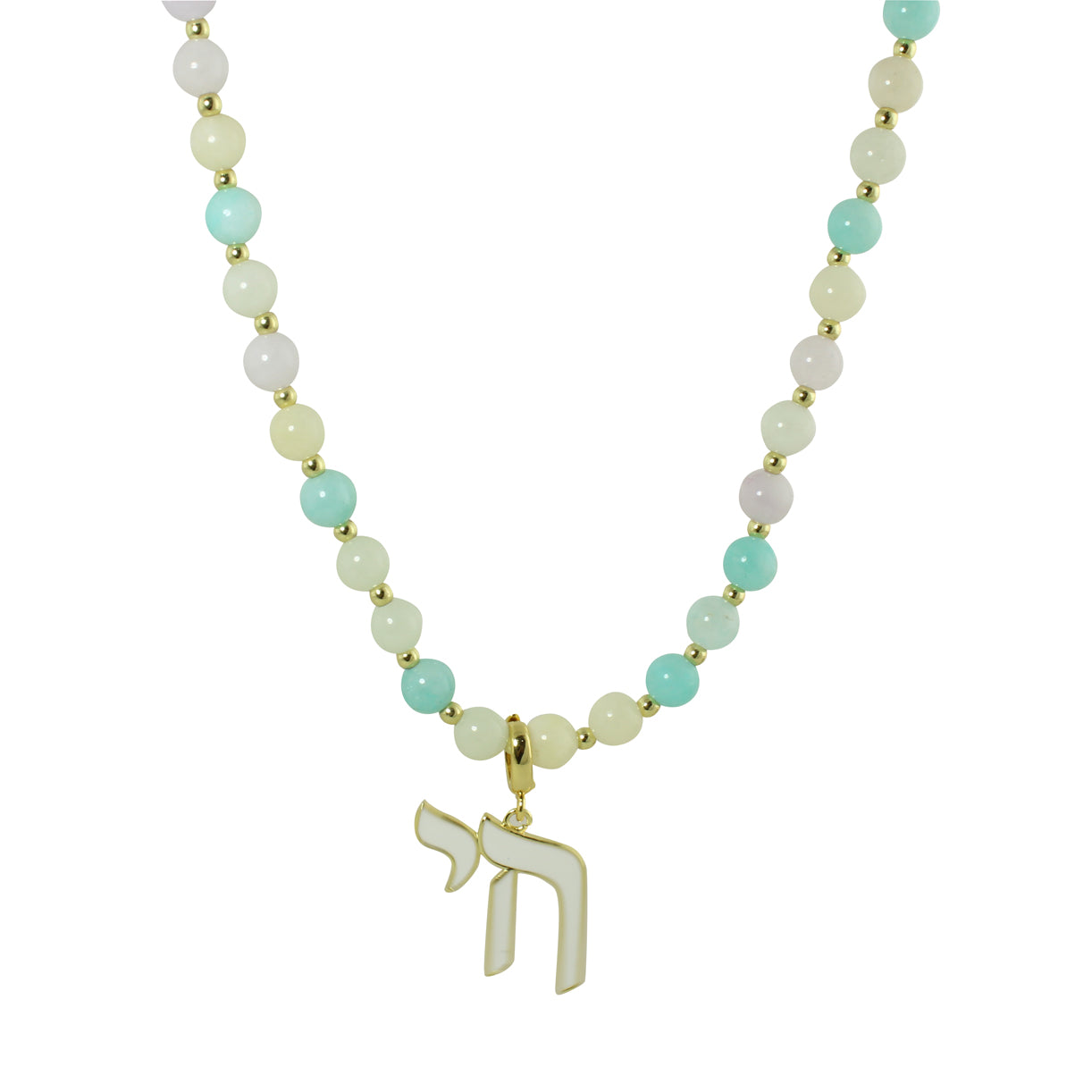 LONG PASTEL BEAD CHAI NECKLACE
